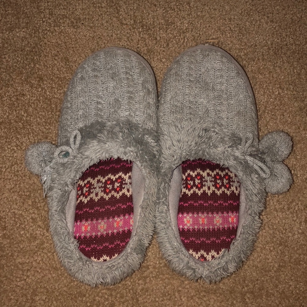 grey slippers